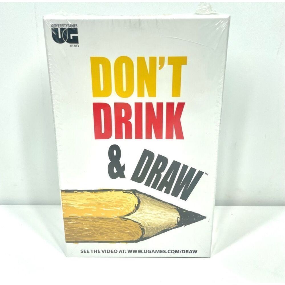 University Games Don’t Drink & Draw Hilarious Adult Party Game 21+ New Sealed